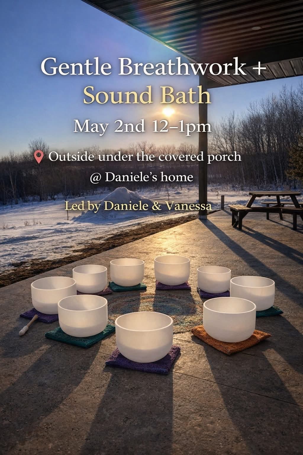 Gentle Breathwork + Sound Bath event flyer